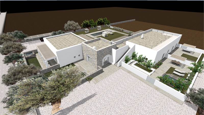 Terreno con antico casolare e progetto approvato